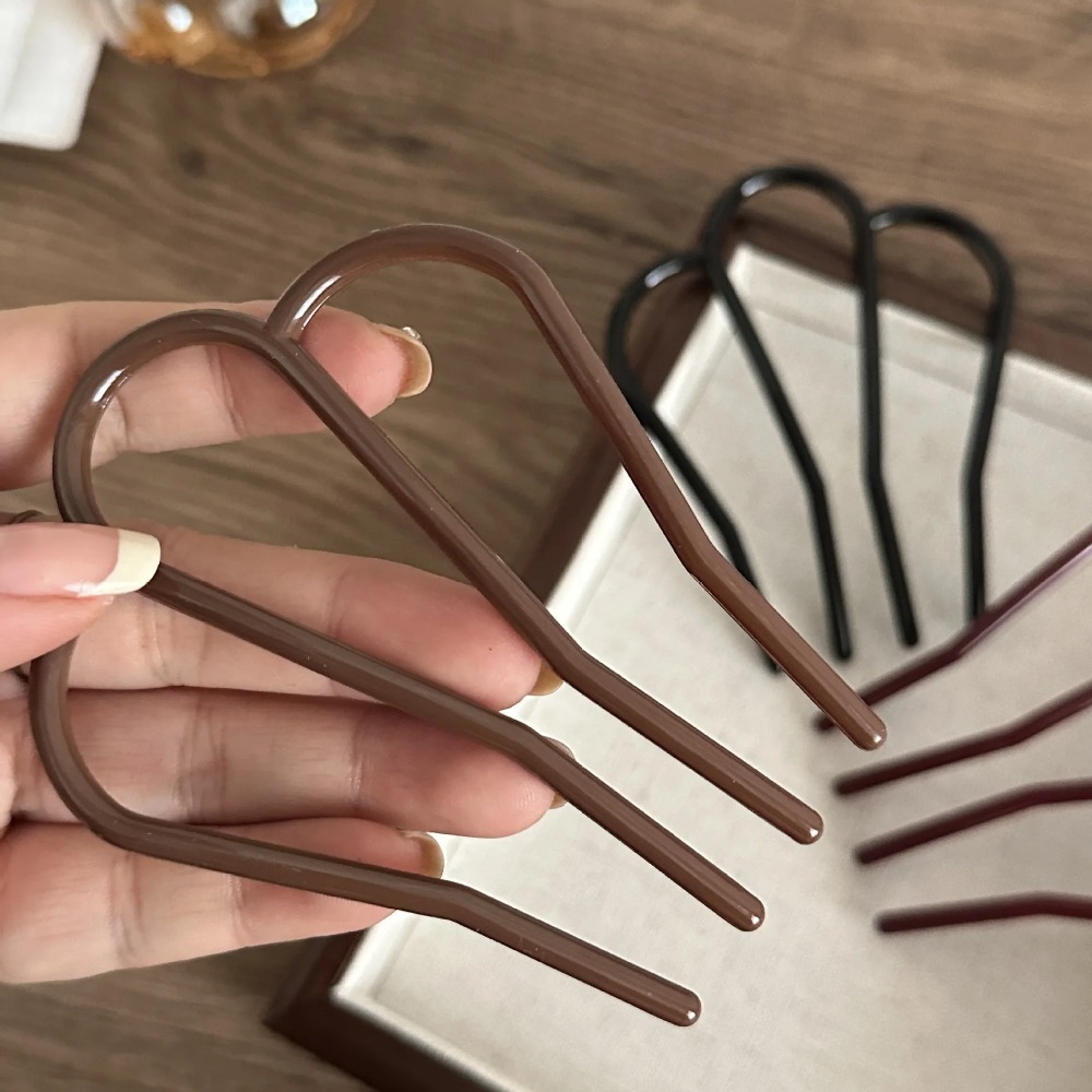 エレガントなソフトアクリル U 字型ヘアスティック女性用ヘア - Hair Fork Stick のレビューと価格
