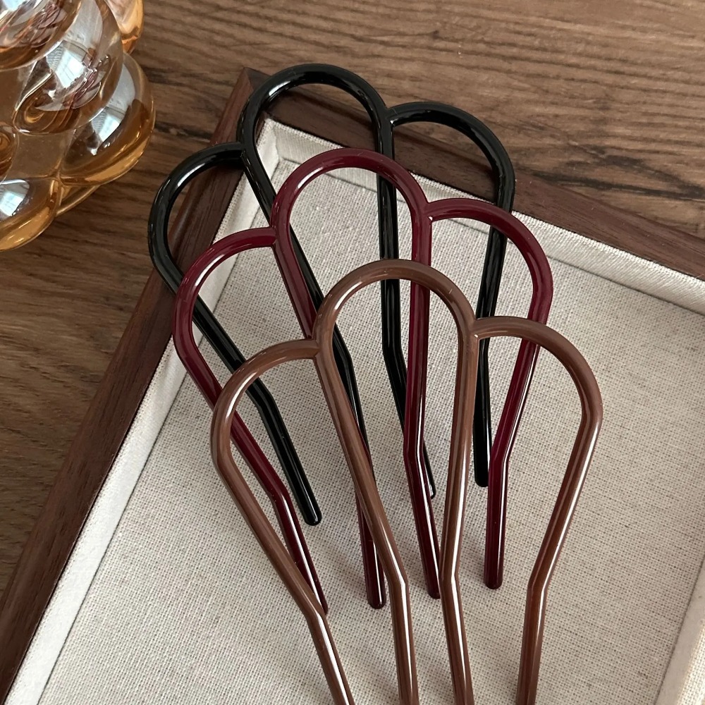エレガントなソフトアクリル U 字型ヘアスティック女性用ヘア - Hair Fork Stick のレビューと価格