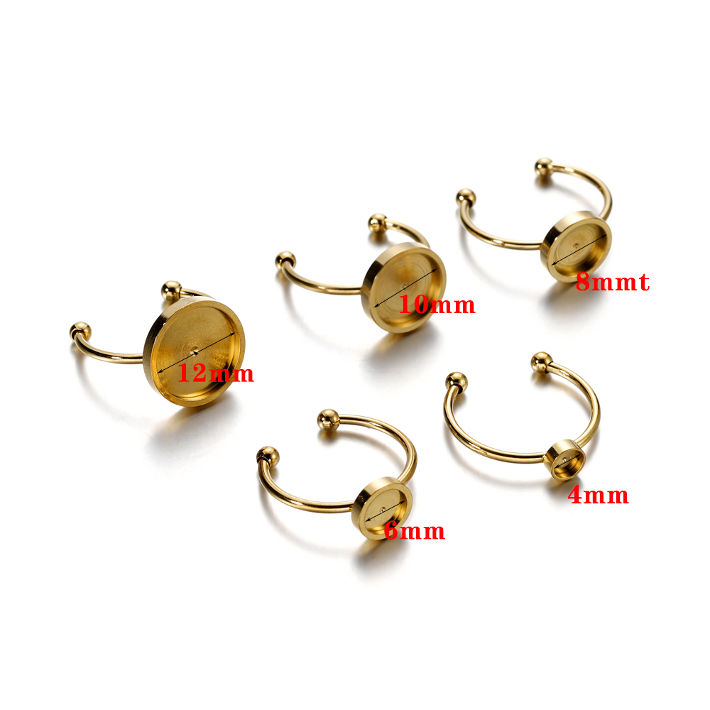 10個入り 調整可能なステンレス製オープンリングベース ラウ - Ring Set Adjustable のレビューと価格
