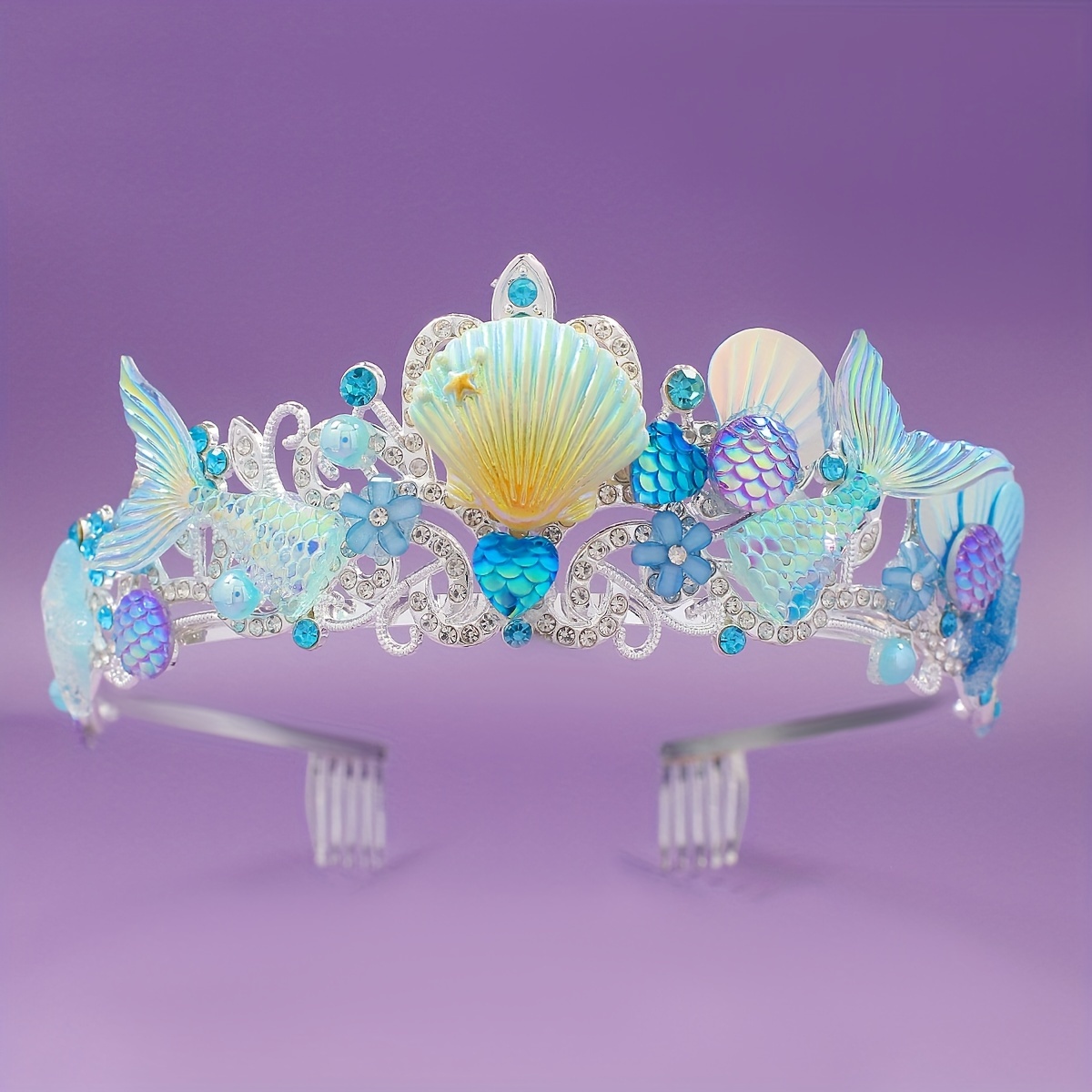 2025年新作 マーメイドヘアコームクラウン オーシャンシリ - Women'S Accessories And Jewelry のレビューと価格