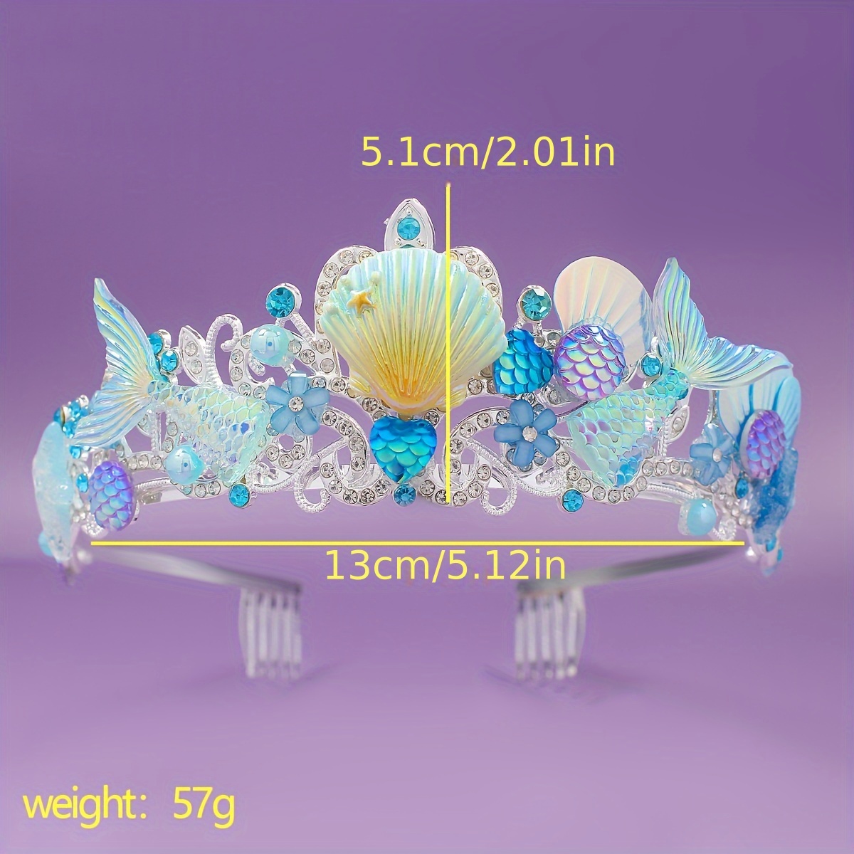 2025年新作 マーメイドヘアコームクラウン オーシャンシリ - Women'S Accessories And Jewelry のレビューと価格