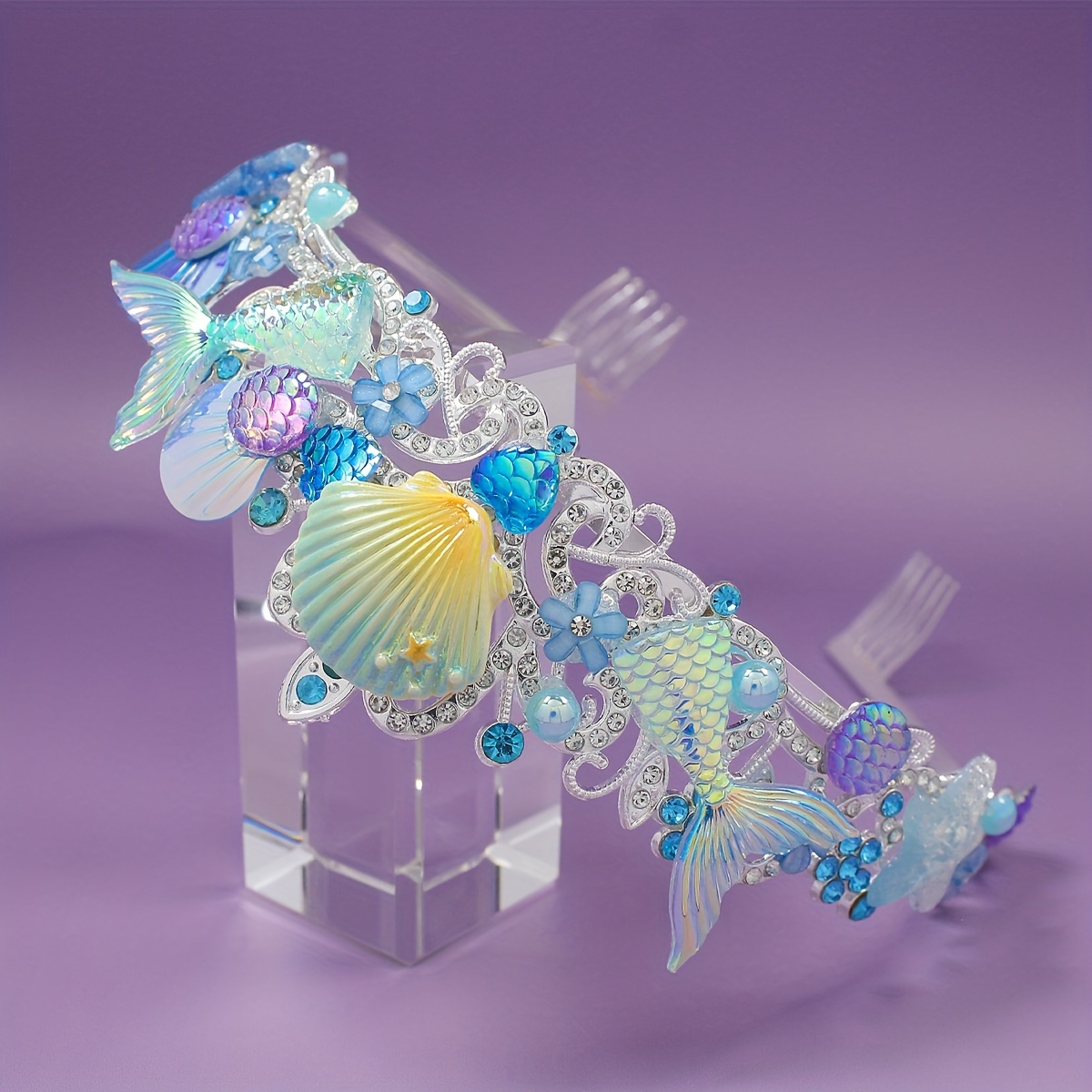 2025年新作 マーメイドヘアコームクラウン オーシャンシリ - Women'S Accessories And Jewelry のレビューと価格
