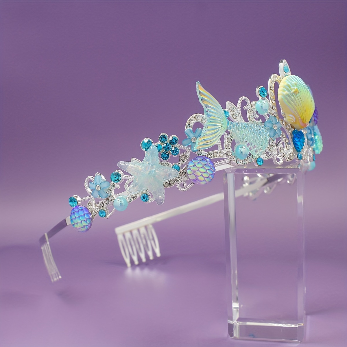 2025年新作 マーメイドヘアコームクラウン オーシャンシリ - Women'S Accessories And Jewelry のレビューと価格